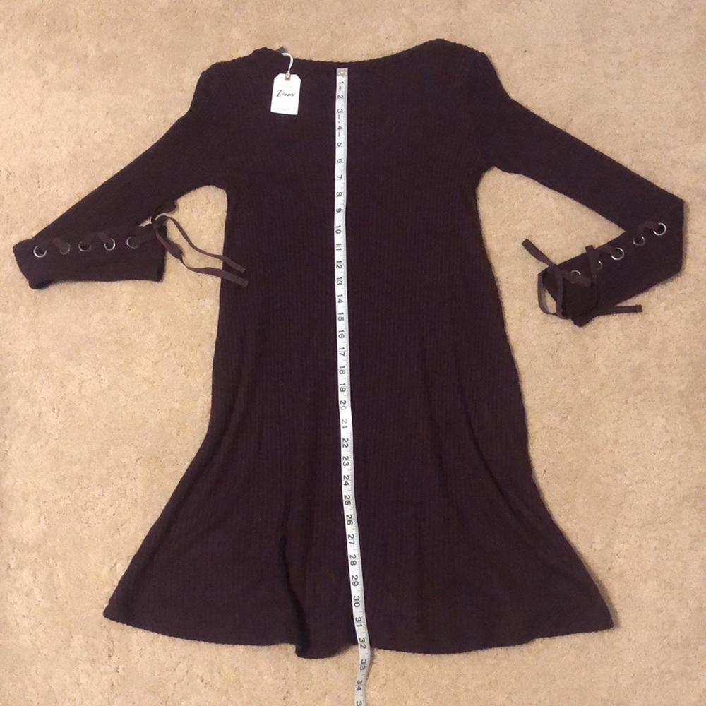NWT American Eagle Maroon Soft and Sexy Plush Dress - Picture 8 of 9